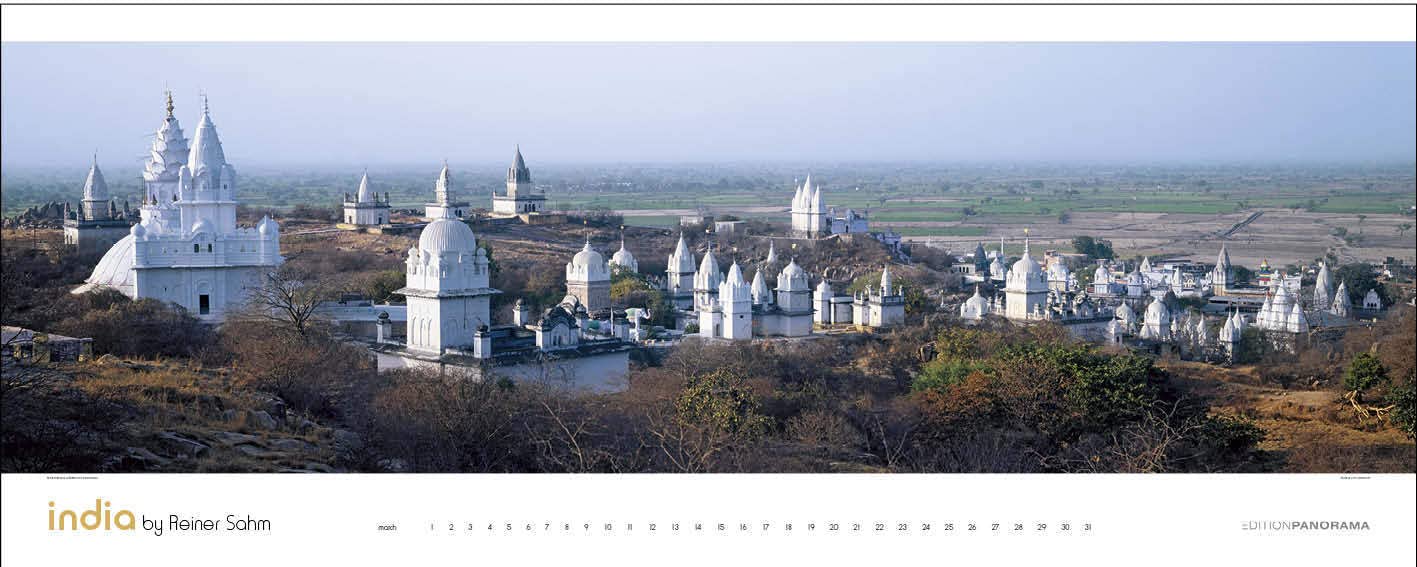 Indien Panorama: Immerwährender Panorama-Kalender in 1,20 Meter Breite