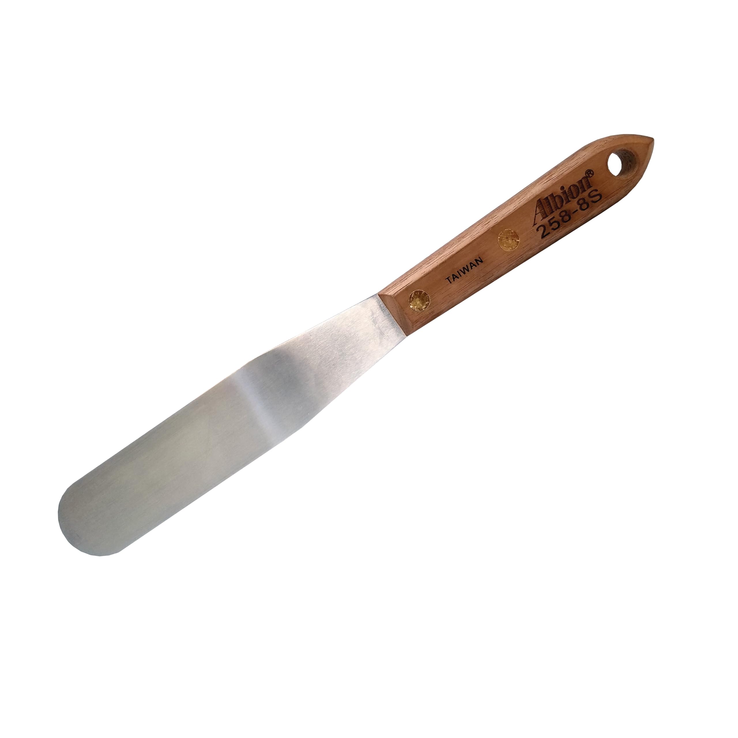Engineering Company 258-8S Classic Tapered Spatula, Stainless Steel, Hardwood Handle, 1-1/4" Wide Tapered Tip x 6" Long Blade