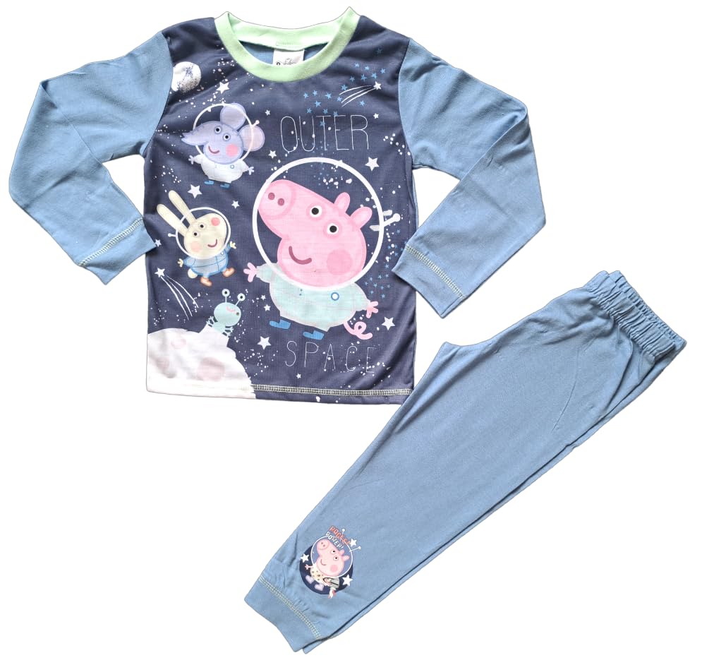 George Pig Boys Outer Space Pyjamas Ages 18 Months To 5 Years