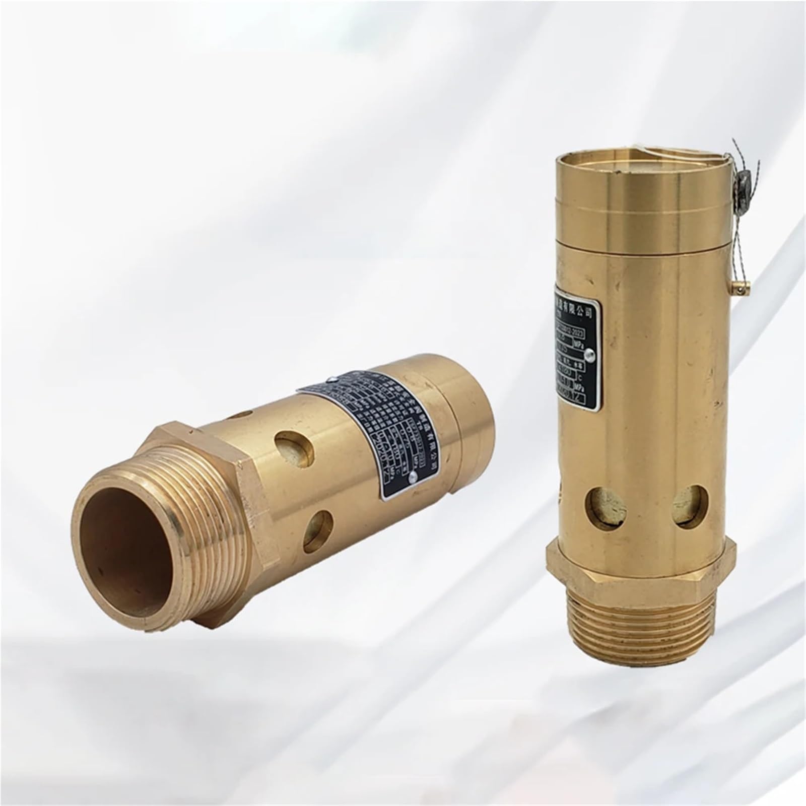 Valvola Sicurezza Ottone Valvola di sicurezza in rame a molla | 8/13/16 bar for scarico pressione compressore d'aria a vite(1",0.8Mpa)