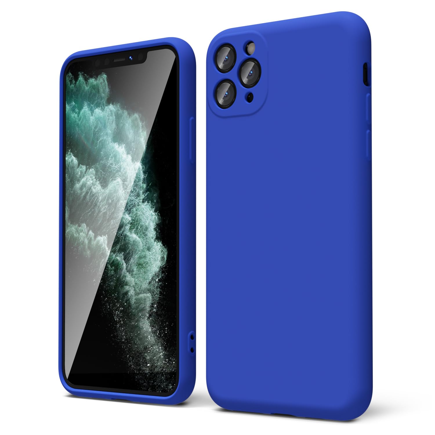 oakxco for iPhone 11 Pro Max Phone Case Liquid Silicone, Thin Slim Soft Rubber Gel TPU Plain Simple Cover for Women Girl Cute, Matte Solid Color,