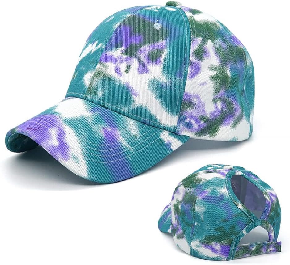 Women's Tie Dye Hat Multicolor Irregular Printing Baseball Cap Female Outdoor Streetwear Caps Hats