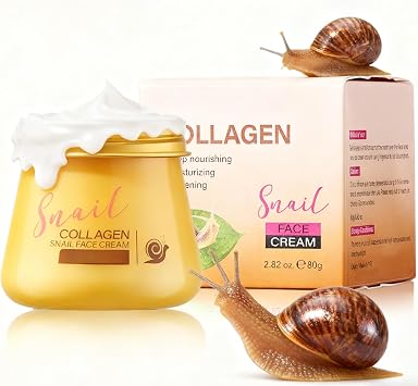 Snail Collagen Face Cream, Hydrating Anti-Wrinkle and Rejuvenating Snail Cream,Fine Lines,Deep Hydration,Brightening Moisturizing Firming Collagen Essence for Women