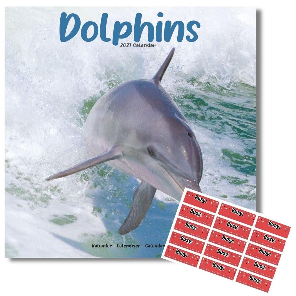 Avonside Dolphins 2027 Square Calendar with Organisational Stickers