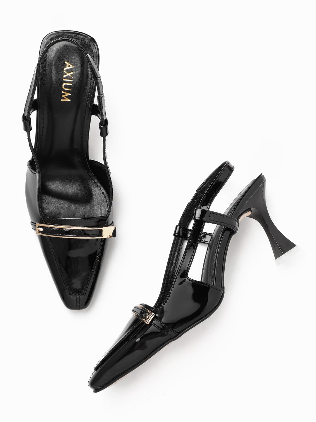 Women's Buckle Embellished Pump Slim Heels, 3inch (BLY242)-image-41