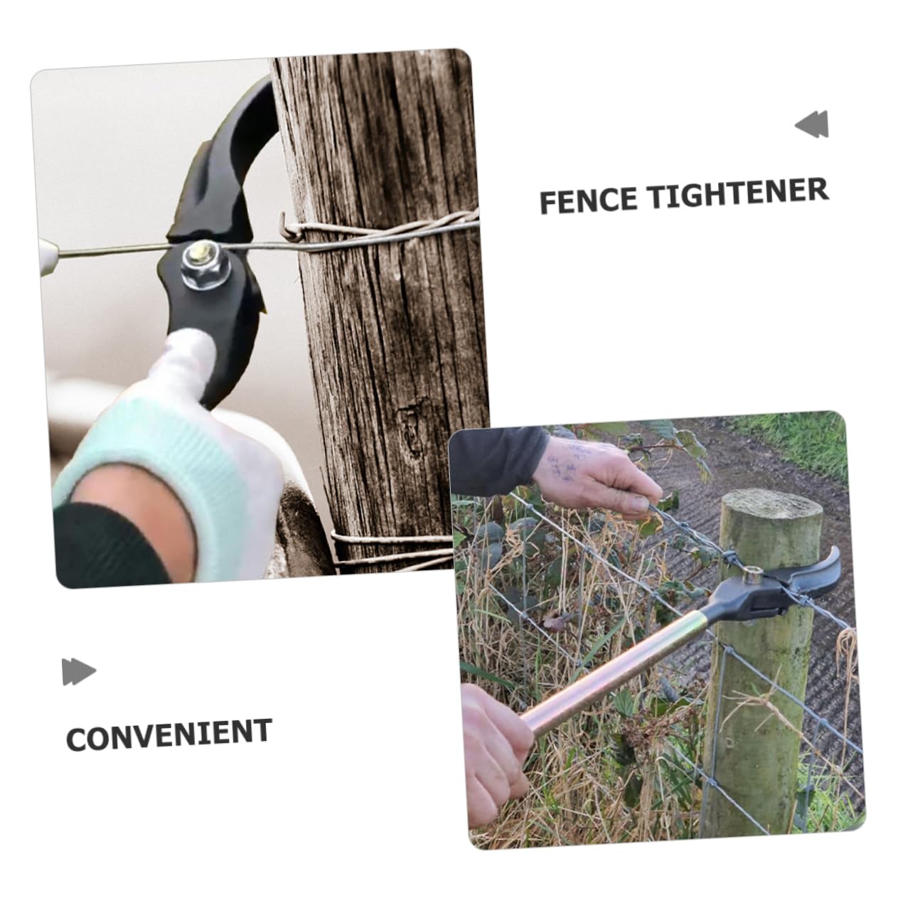 Yardwe Fence Wire Tightener Tool Electric Fence Tensioner Wire Stretcher for Garden Barbed Fixer