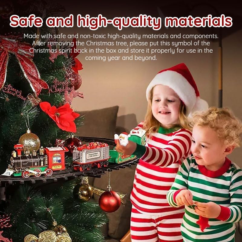 Musical Christmas Tree Topper Set with Rotating Cable Cars, LED Star Light, Train Decoration, Holiday Home Decor XpressFamilyGo for Children