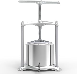 6 Litre Fruit Press, Cheese Tincture, Herbs, Soft Fruit, Hand Press, Aluminum, Stainless Steel, Spider Press for Juice, Olive Oil