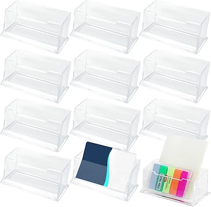 Porta Biglietti Da Visita In Acrilico Trasparente - Per Scrivania Ufficio, Nero - Foto 10