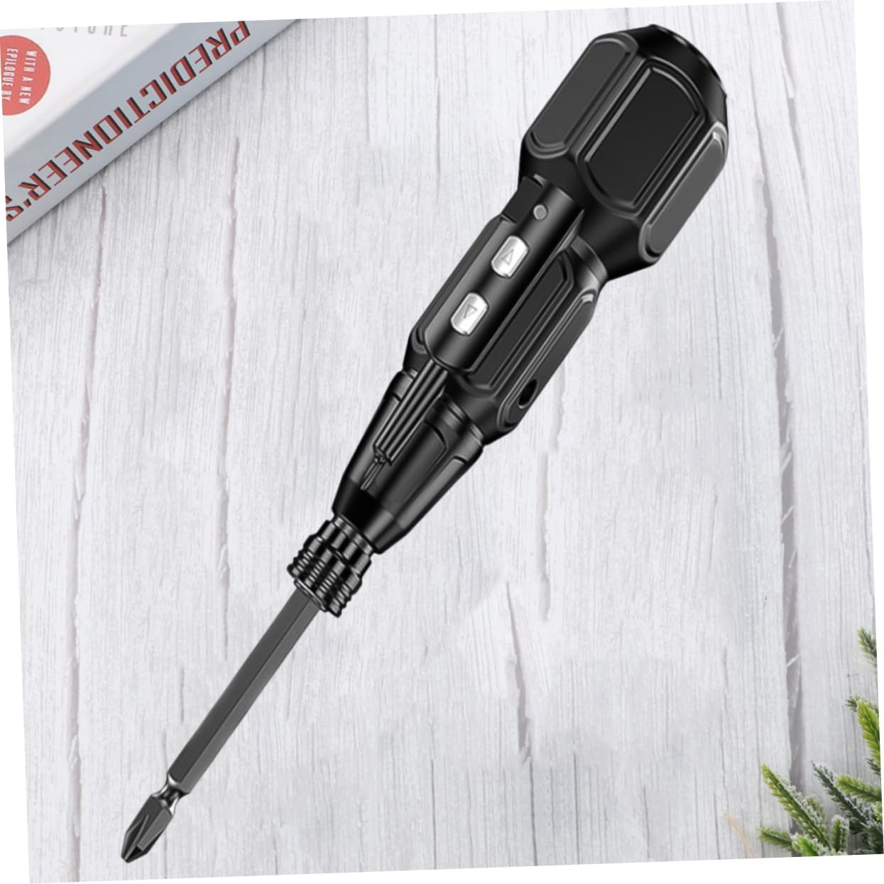 POPETPOP 1set Rechargeable Cordless Screwdriver Hand Tool Kit with Usb Charging Cable Driver Bit Portable Power Drill for Projects Compact Design for Home Use Black