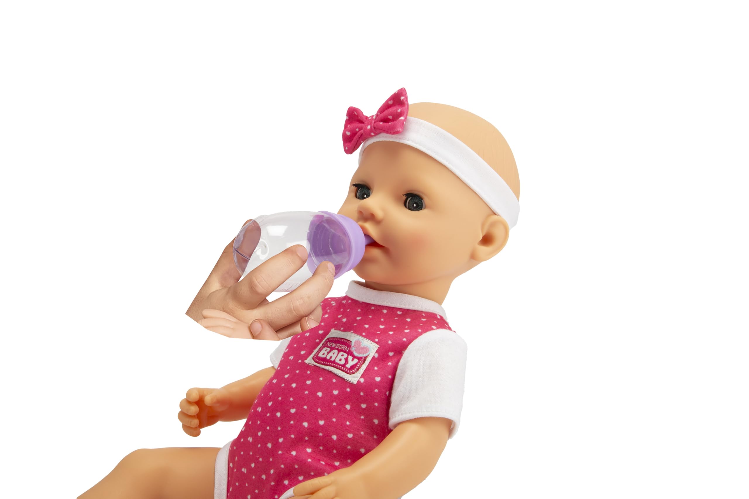 Simba New Born Baby Hungry - Juego de 5 cucharas mágicas con función de Sonido, hidratación y Humedad, 38 cm, a Partir de 2 años — view 3