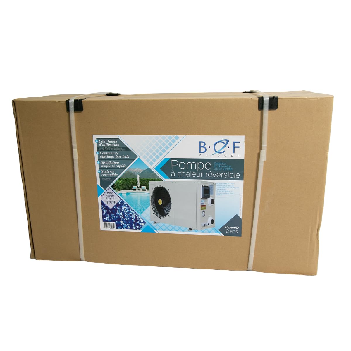 Waterclip Pompe à Chaleur de Piscine 30 m3 réversible R410