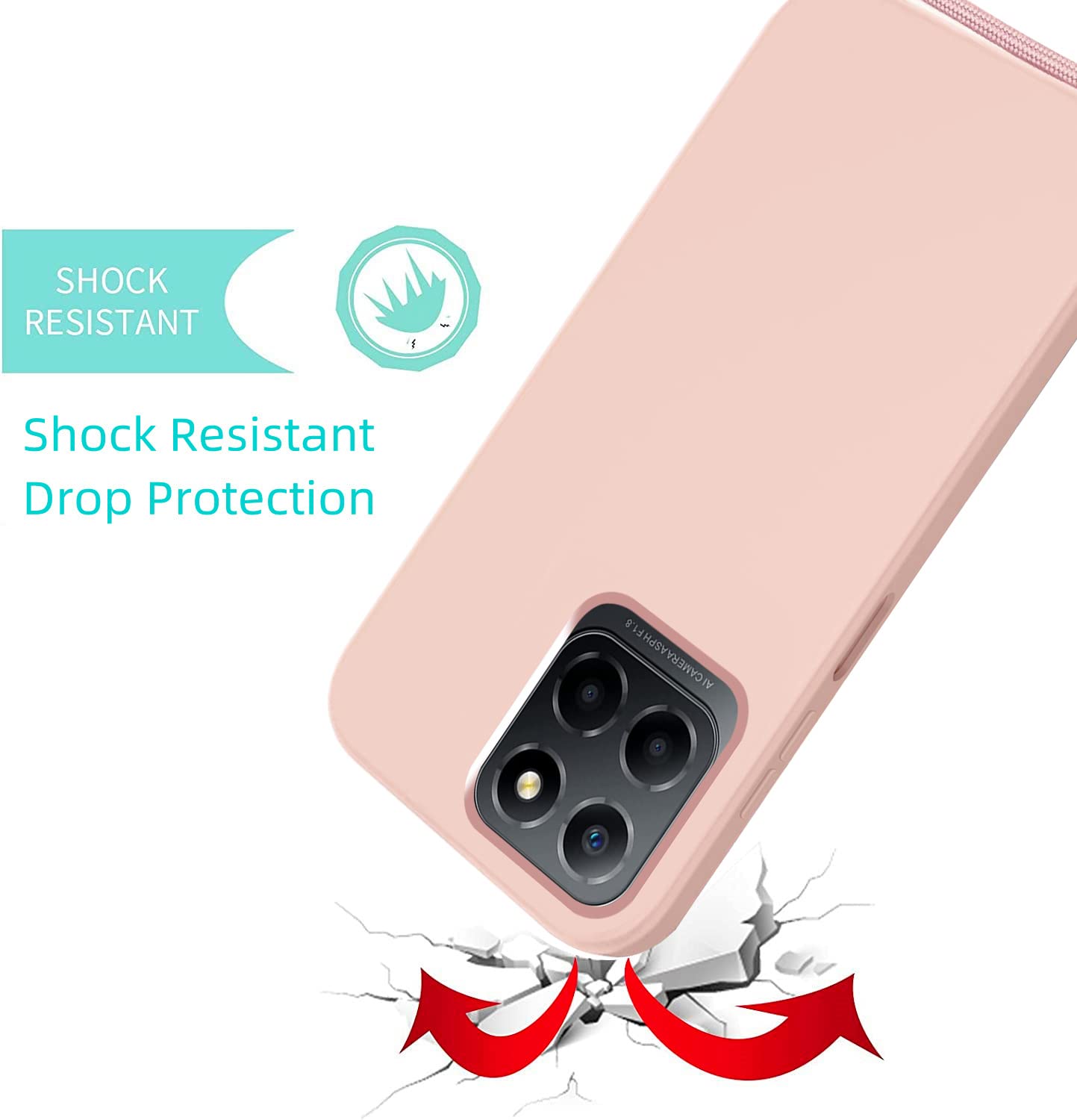 EuoDuo Cover Cordino per HONOR X6 Cellulare Laccio Custodia con Nero Disegni Carino Silicone TPU Antiurto Protettivo Regolabile Corda Case - Cuore d'amore