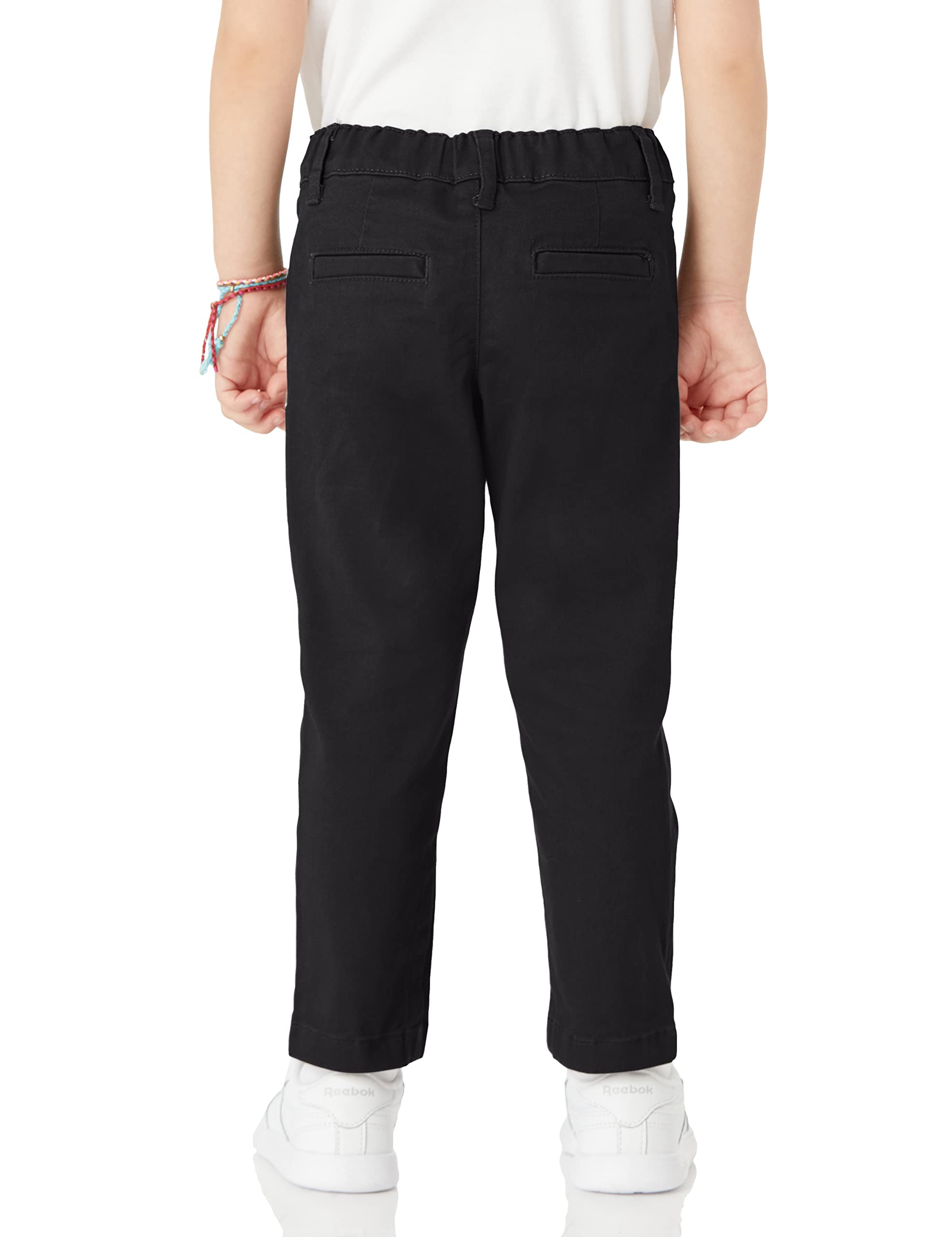 Amazon Essentials Pantalones Chinos Uniformes con Parte Delantera Plana Niña, Pack de 3