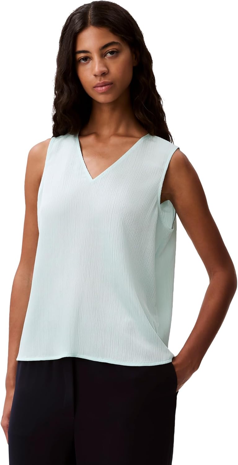 Calvin Klein Jeans Womens Plisse V Neck Tank Top - Image 5