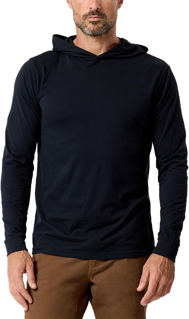 INTO THE AM Men’s Lightweight Hoodie Shirts S – 4XL Athletic Long Sleeve Hooded T Shirts for Men