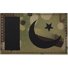 Pakistan Flag Reflective Patch IR Infrared Vest Patches Badages Emblem Applique Fastener Backing Sew on for Clothing Backpack Armband Hats Jackets