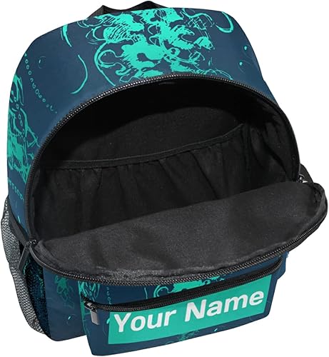 Miniatura 5 de AUUXVA Mochila infantil personalizada para niñas y niños, mochilas casuales para niños, mochila escolar personalizada con nombre para niños, medusa