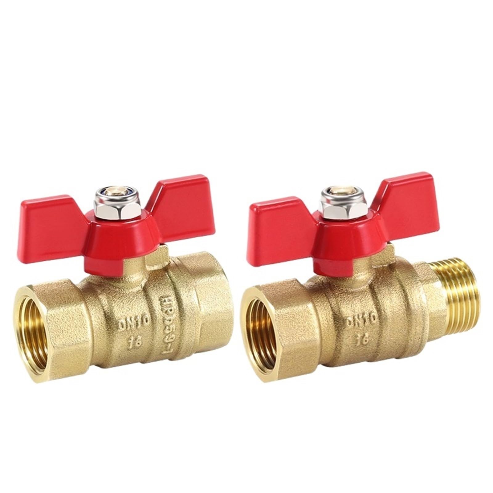 All Copper Ball Valve 1/4 3/8 1/2 Internal Thread External Thread Switch Valve(F-F DN8)