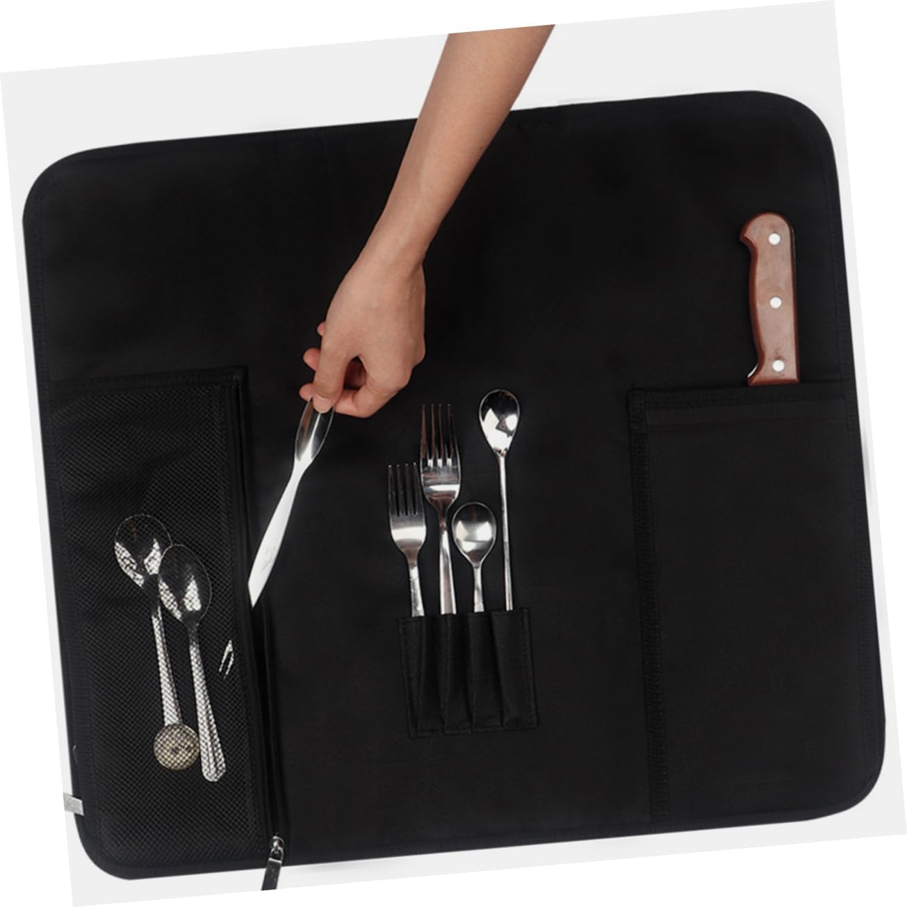 Zerodeko Roll-up Knife Bag for Chef Portable Kitchen Tools Knife Pouch Quick-access Slots for Travel