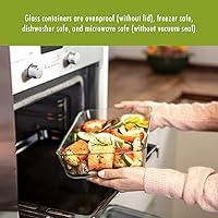 Vista 6 de ZWILLING Fresh & Save Juego de 2 Piezas de Pequeños Recipientes de Almacenamiento de Alimentos de Vidrio con Sellado al Vacío y Tapas Herméticas