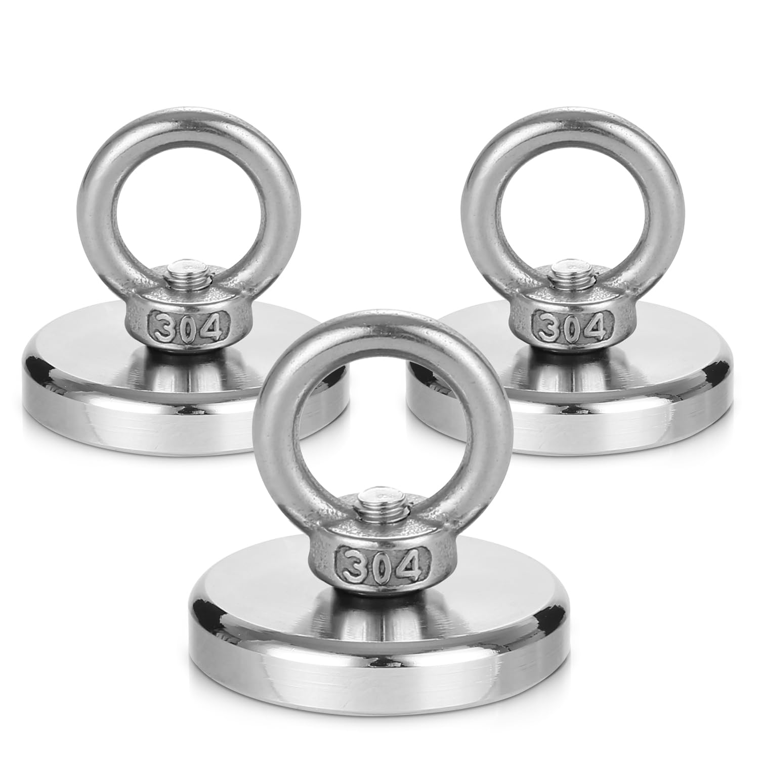 Magneti Da Pesca TIDEVAN 4 Pezzi - Forza 50kg, Diametro 42mm, Con Gancio Per Recupero Metalli - Foto 14