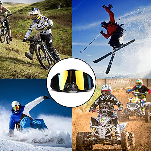 4-Fq Motocross Goggles Dirt Bike Goggles Adult Pu Resin Motorcycle Goggles Windproof Atv Goggles Dustproof Crg Sports Riding Goggles Scratch Resistant Racing Goggles Ski Goggles #TOP6