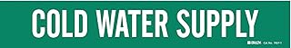 Pipe Mrkr, Cold Water Supply, 2-1/2to7-7/8 7057-1
