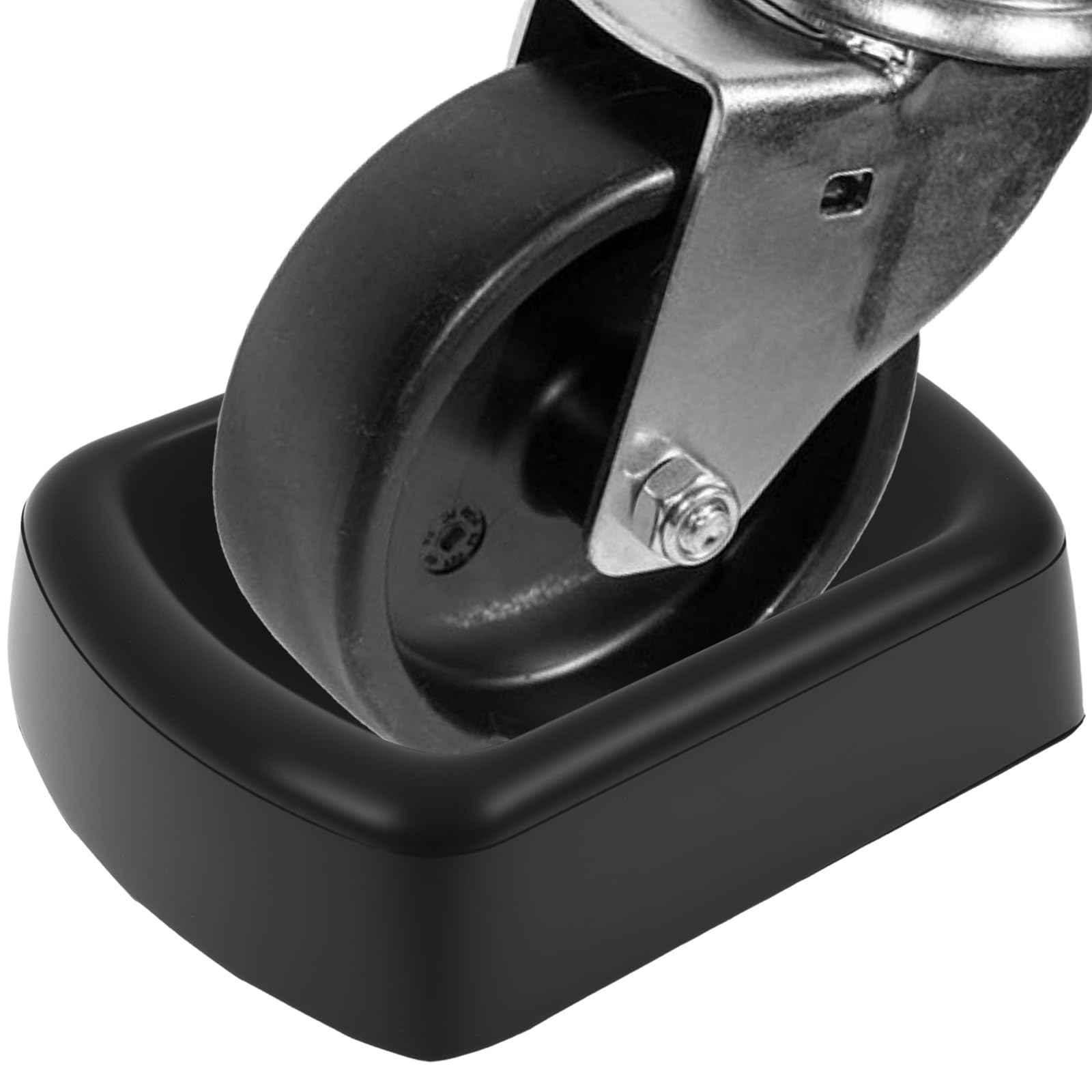 Jack Wheel Chock Heavy Duty Reinforced Rubber Jack Caster Wheel Dock for Travel Trailers and All Trailer Tires Wheeldock Tire Chock Blocks Unbreakable Rubber Stabilizer Dock(Small Size,Black)