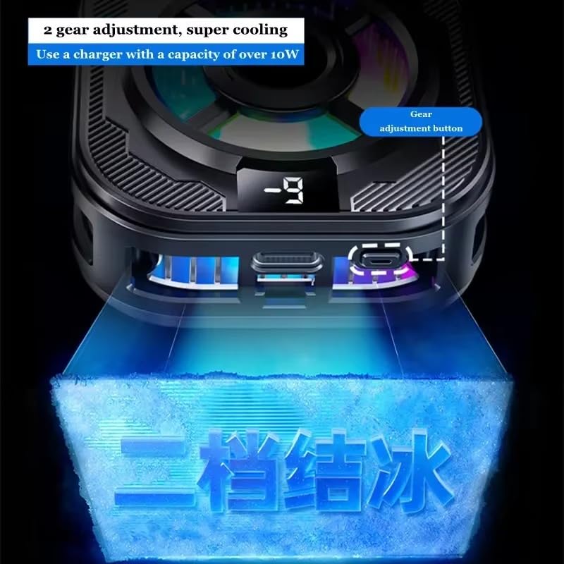 Image of BKN SL-39 Fast Ultra Cooling Mobile AC Fan Magnetic Radiator | Mobile Cooler with Back Clip USB Powered Fan Cooling Radiator Game Cooler -3 degree for Mobile Phone Gaming, Live Streaming