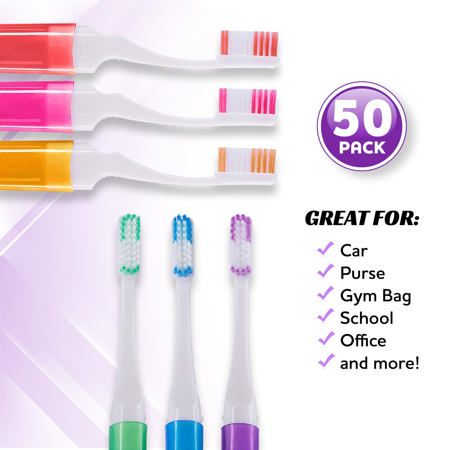 Spazzolino da denti da viaggio, mini spazzolino da denti con copertura per spazzolino da denti, spazzolino da denti da campeggio, spazzolino da denti da viaggio con custodia per spazzolino portatile,