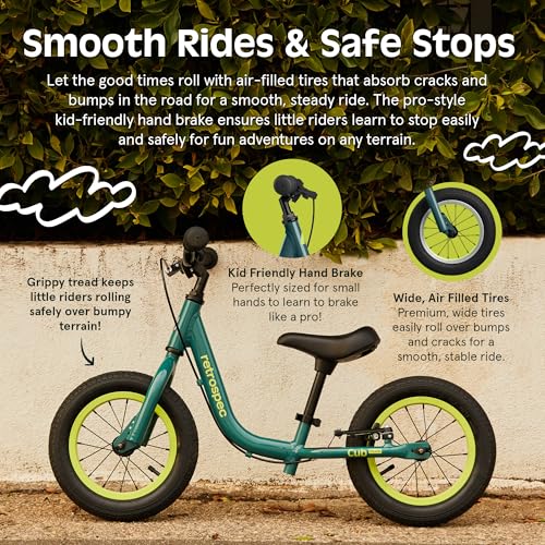 Image of Retrospec Cub Plus Toddler Balance Bike for Boys & Girls Ages 18 Months - 4 Years No Pedals with Lightweight Frame and Adjustable V-Brake, Seat and Handlebar for Kids