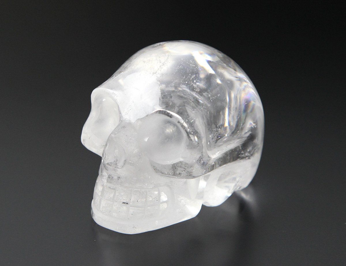 Amazon.co.jp: 念珠ドットコム ドクロ 水晶 彫り物・カービング 置物