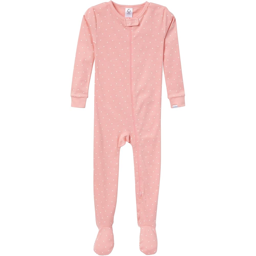 Gerber Toddler Gender Neutral Snug Fit Footed Pajamas, 4-Pack, Farm