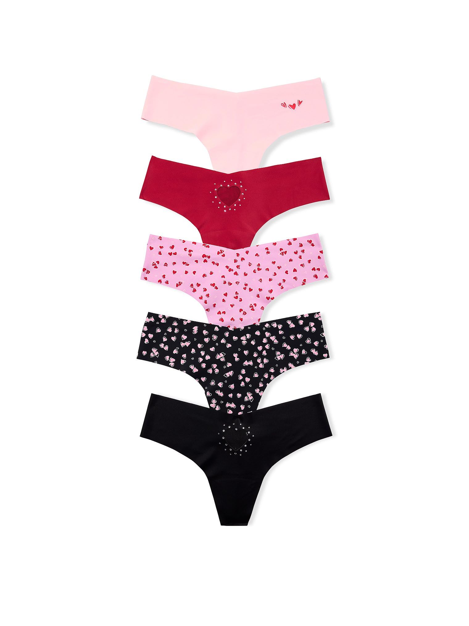 Women's No Show Thong Underwear, Panties for Women, Multi Pack (XS-XXL)