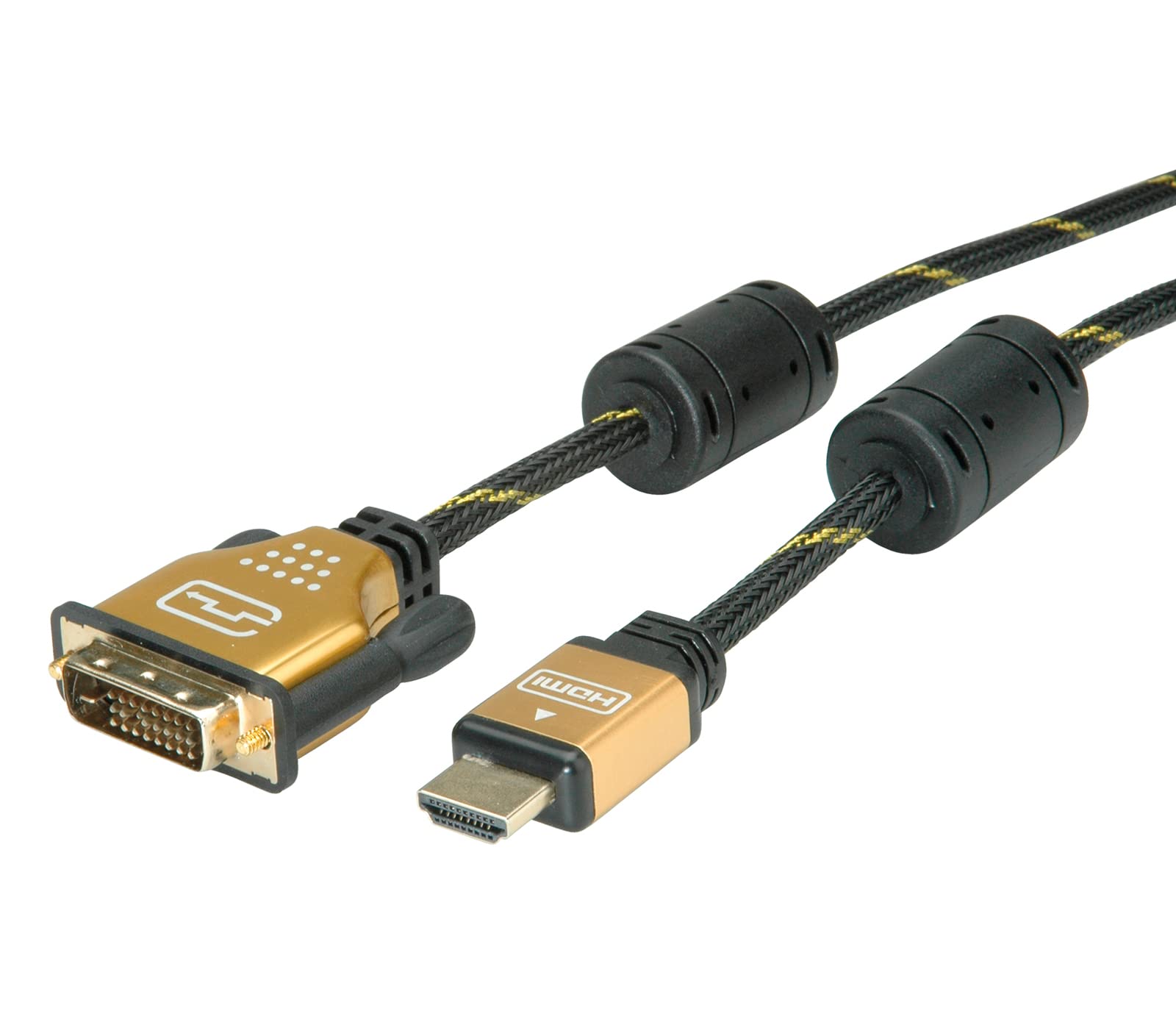 Roline 11.04.5893 Cavo adattatore video HDMI DVI da 5 m - Adattatori per cavo video (5 m, HDMI, DVI, maschio, maschio, oro)