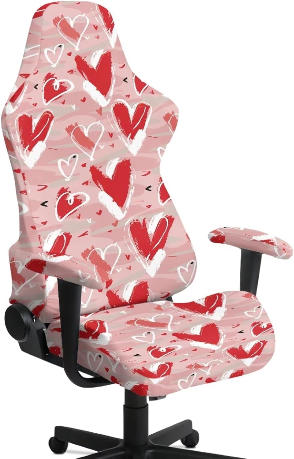 Ergonomic Office Chair Cover with 2 Pcs Arm Rest Covers, Breathable Stretchable Gaming Seat Protector Slipcover for Home Office Computer Desk Chairs Decor, Cow Floral Blue Sky Print