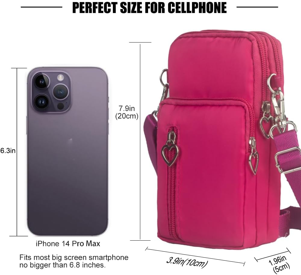 Small Crossbody Bags for Women, Universal Pouch Wallet Cell Phone Purse Lightweight Pockets Handbags Mini Shoulder Bag image 4