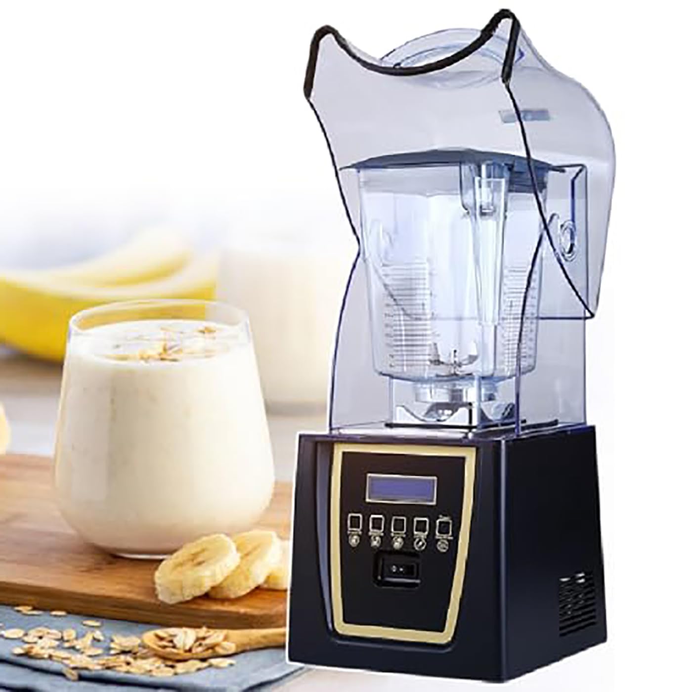 Mezcladora de cocina comercial de 2 litros y batidora insonorizada para fruta y nueces