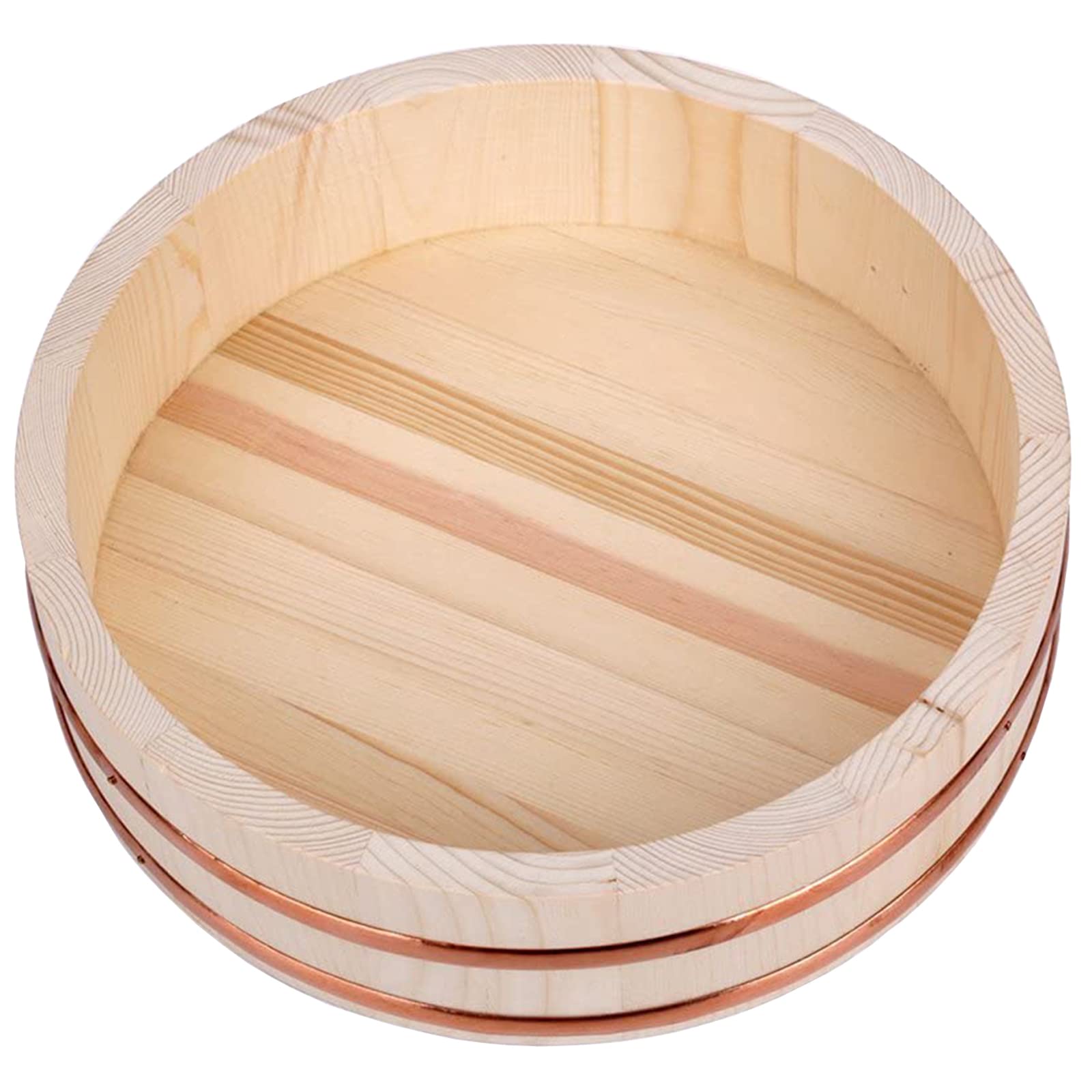 Adima Z Drewna Hangiri Sushi Wanna Do Mieszania Ryżu Miedziana Opaska Język Japoński Miska Ryżu Sushi Sushi Oke Restauracja Sushi Strona Główna Kuchnia Beczka Ryżowa,72x16cm