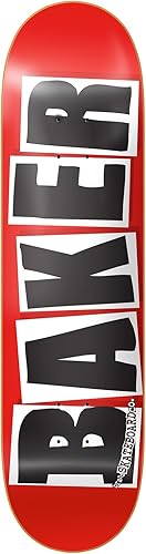 Baker marca logotipo blanconegro 8.25" x 31.5"Tabla de skate (