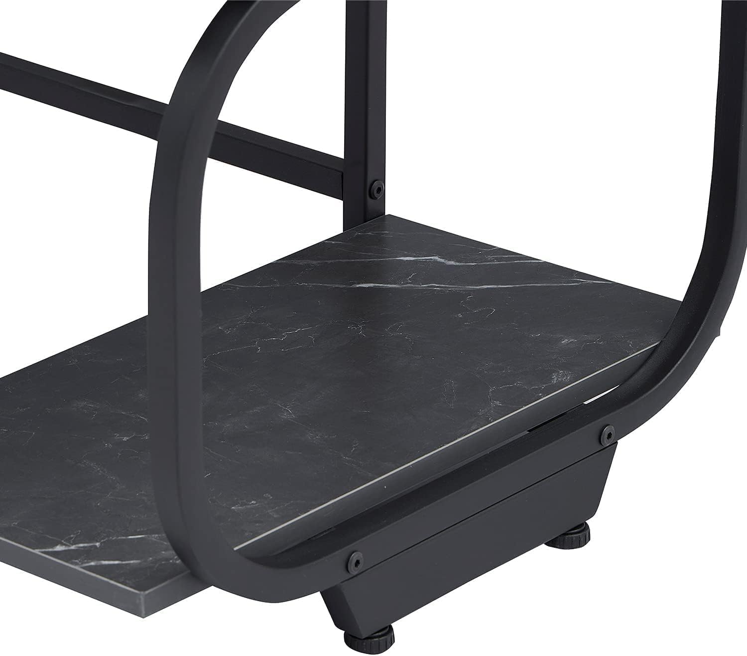 Anivia Gaming Computer Desk, Small Home Office Desk with 2 Storage Shelves, 47" Writing Desks Industrial Simple Style Wood Table Metal Frame for PC Laptop Notebook（Black） (47-B)