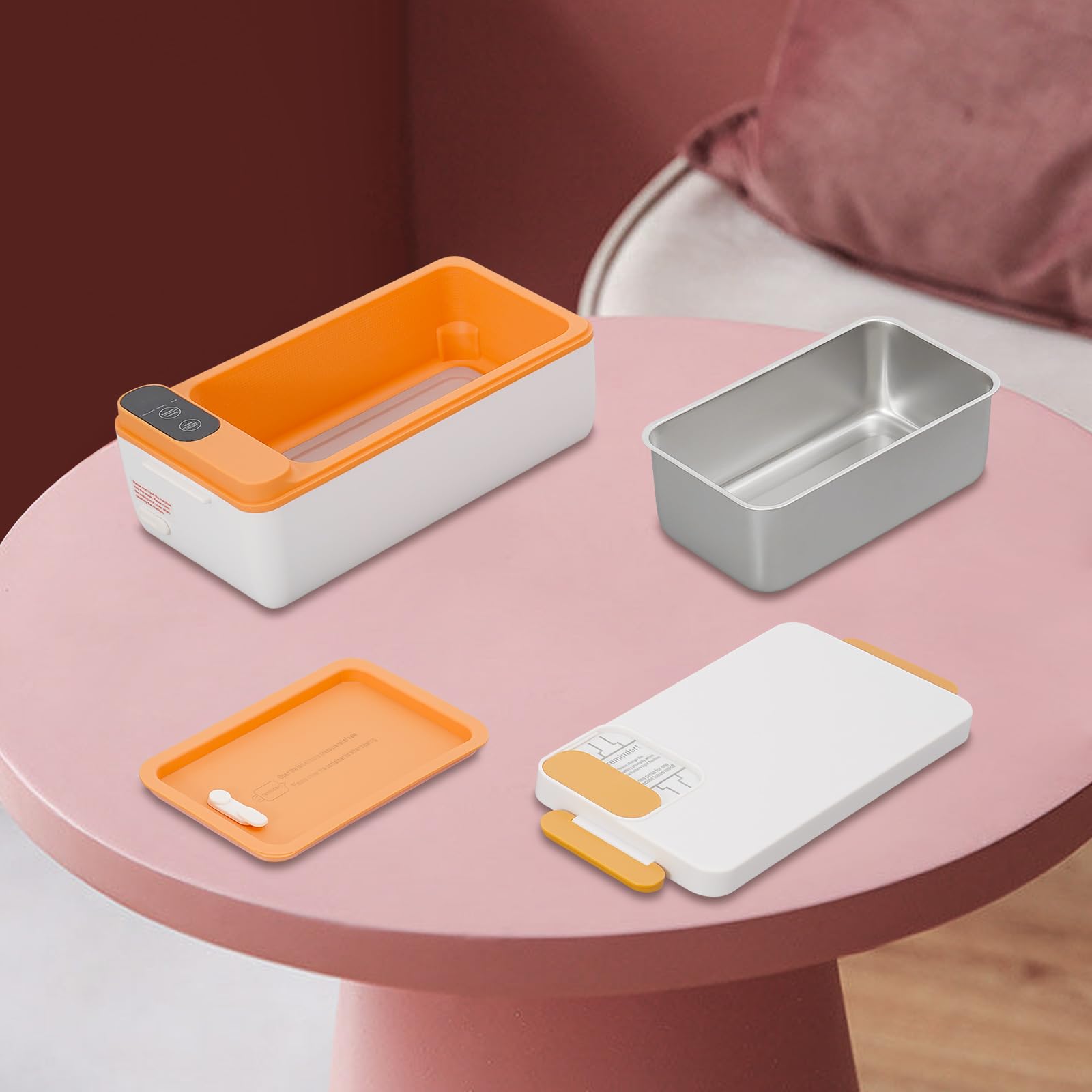 Portapranzo elettrico da 40 W, 1 l, con display LED, capacità della batteria da 4000 mAh, tempo di ricarica 6-8 ore, ricarica USB, adatto per auto, ufficio, scuola, picnic, attività all'aperto, viaggi
