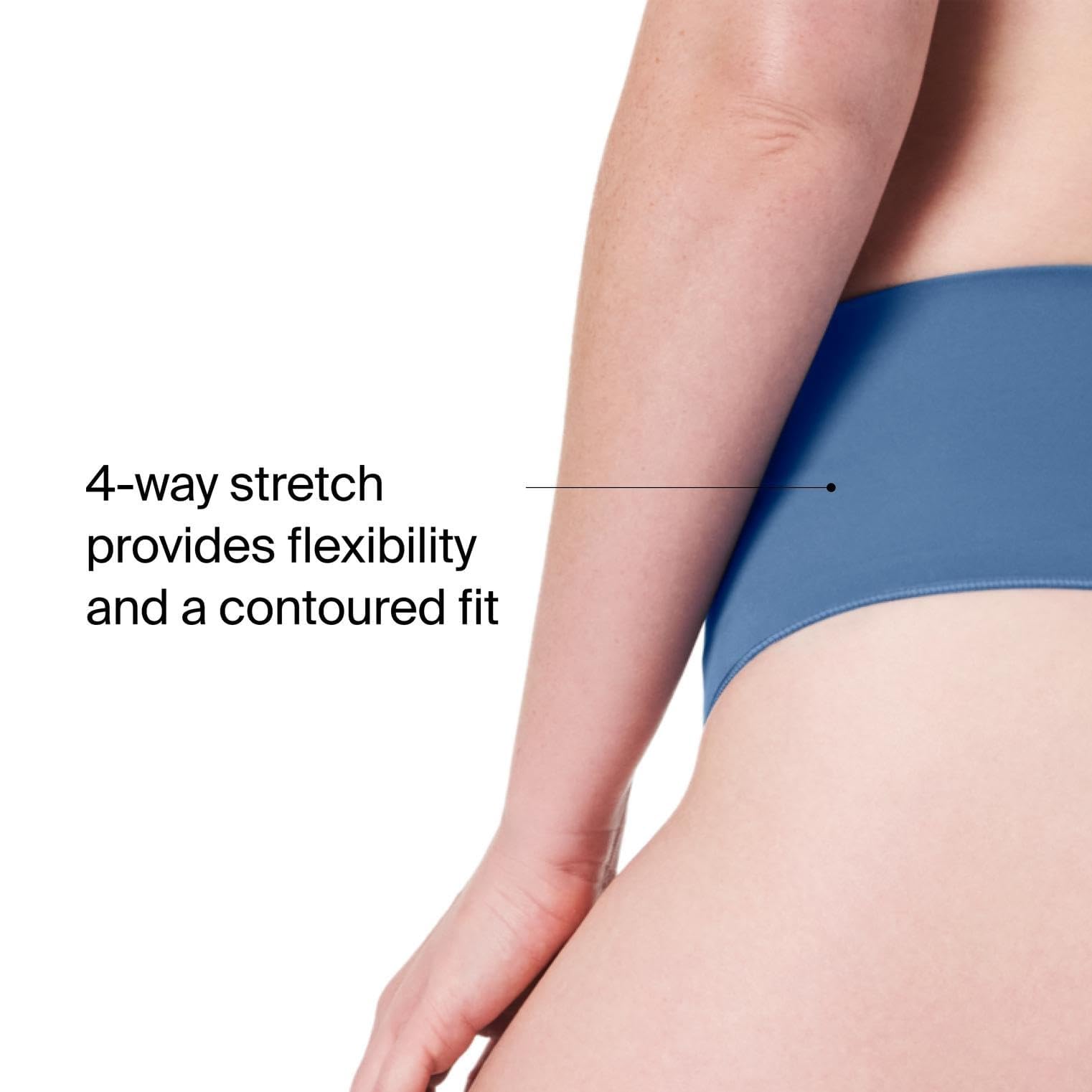SPANX SPANXshape ExtraOrdinary - Perizoma modellante con compressione, intimo modellante da donna, misto tessuto di nylon riciclato, Foschia Indaco, Small