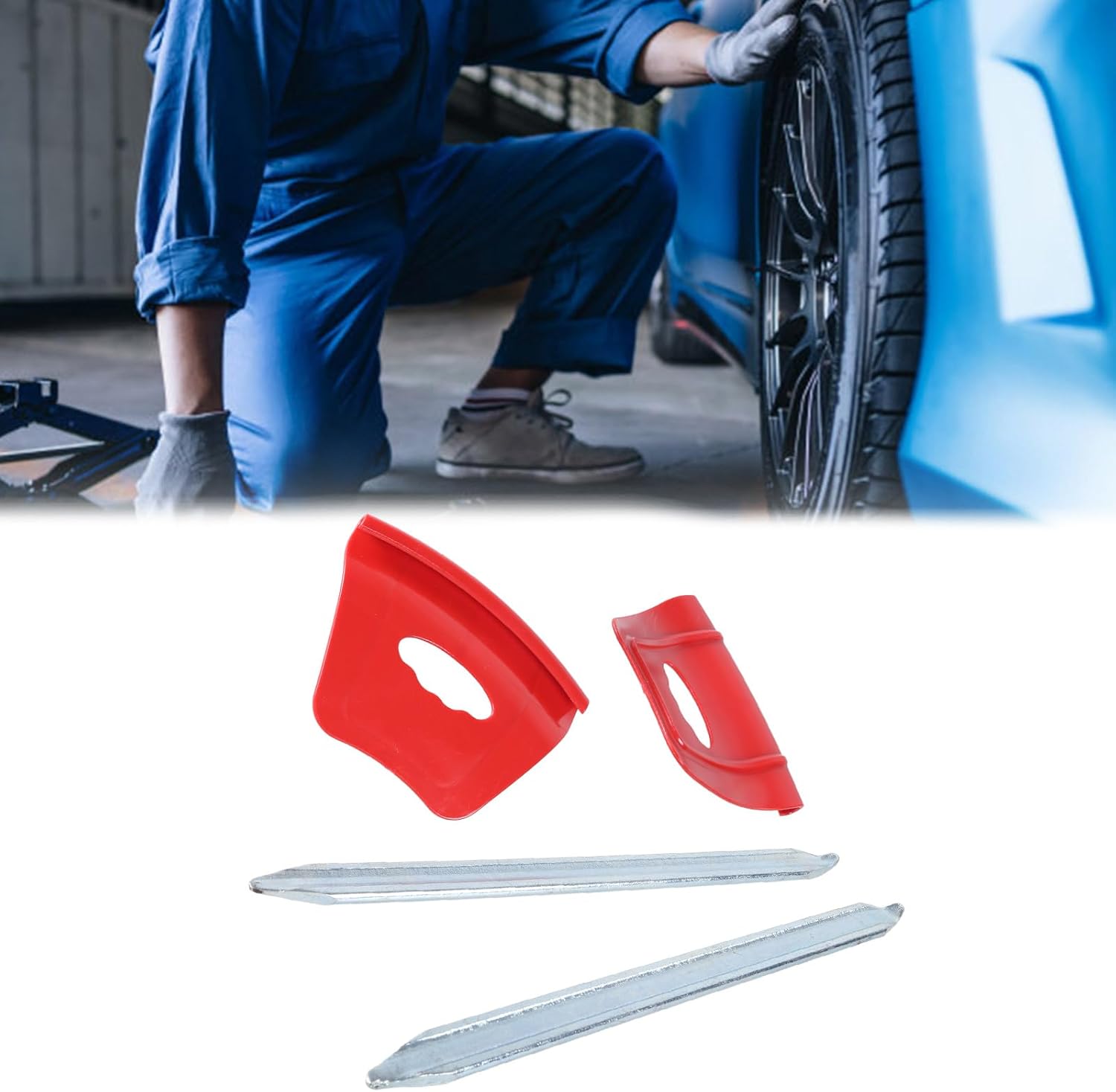 Tire Iron Set Irons Changing Tool Set,Include 2Pcs Rims Protectors and 2Pcs Tire Changing Levers for Motorcycle
