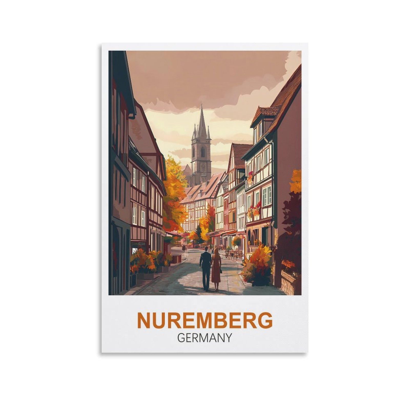 EZMLFA 5D Diamond Painting Kits for Adults,Nuremberg Germany,Diamond Painting,Landscape Gem Art Kits Adult and Crafts Home Decor 40x50cm