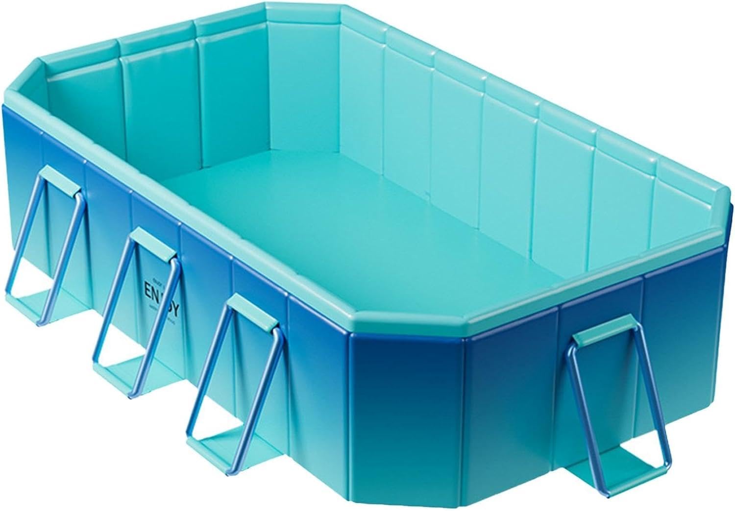 Piscina pieghevole per animali domestici e adulti, vasca da bagno portatile non gonfiabile, facile da installare, perfetta per divertimento estivo e relax all'aperto