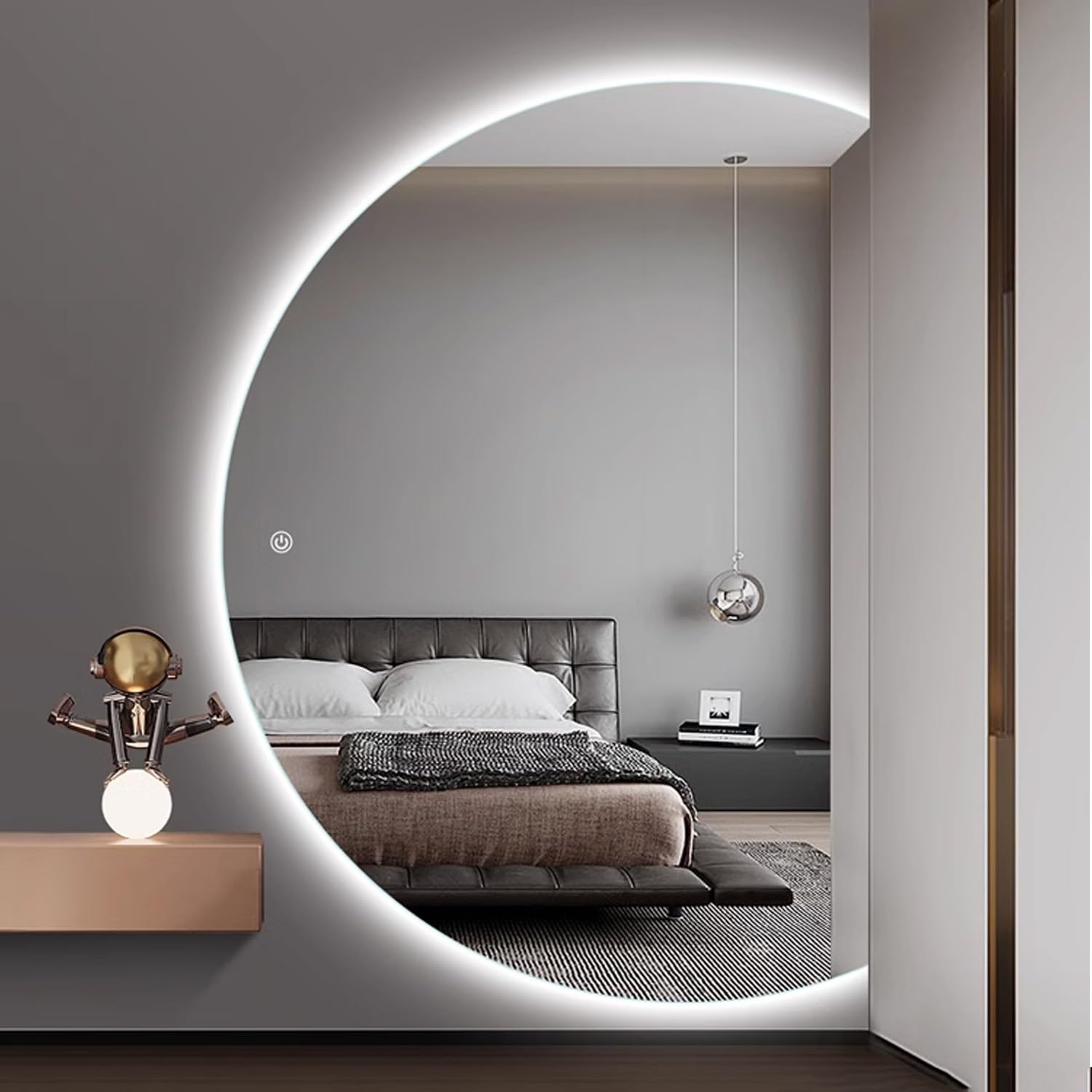FGXHHS Lighted with Dimmable LED Lighting, Anti-Fog Feature, and Smart Touch Control for Vanity Use