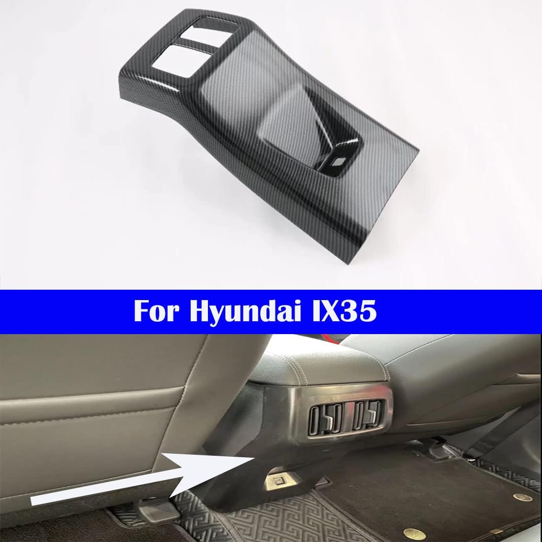 Car interior trim strip Carbon Fiber material For IX35 2020 2021-2022 (Rear air conditioner vent)