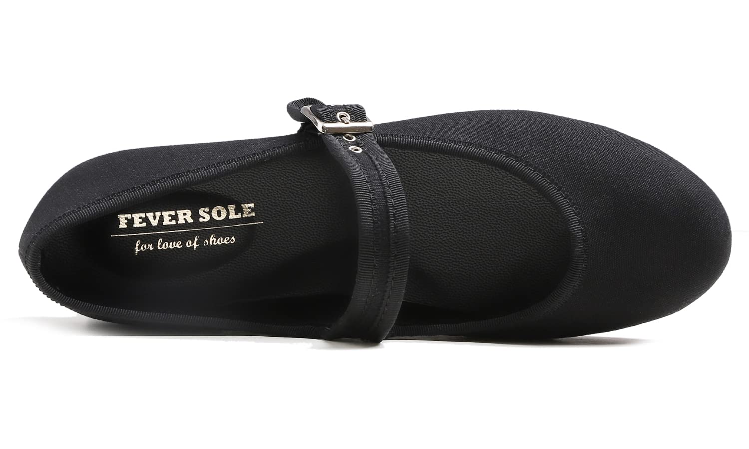 Feversole Women's Soft Breathable Textile Belt Mary Jane Mujer Zapatillas Merceditas De Lona Mary Jane